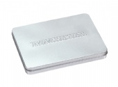 silver rectangular tin box