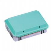 rectangular candy tin box with sliding plastic lid