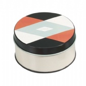 small round candy tin