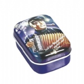 small rectangular candy tin box