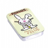 small rectangular candy tin box with sliding lid