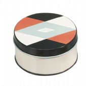 small round candy tin