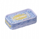 rectangular candy tin with press lid