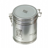 Airtight round tea tin box