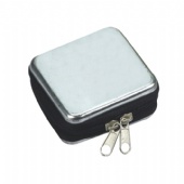 small square candy tin box with zipper