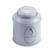 round tea tin box with curve lid