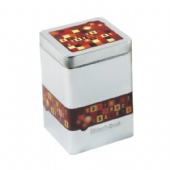 square shaped coffee tin box