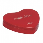 heart shaped chocolate tin