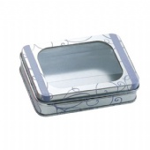 Amazon hot sale square tin boxes with clear cover