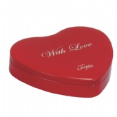 heart biscuit tin box