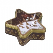 star shaped biscuit tin box