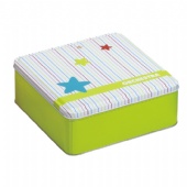 Decorative Rectangular Biscuit Tin with Lid