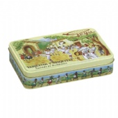 Decorative Rectangular Biscuit Tin with Lid