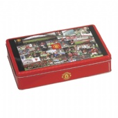 Decorative Rectangular Biscuit Tin with Lid