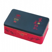 Decorative Rectangular Biscuit Tin with Lid