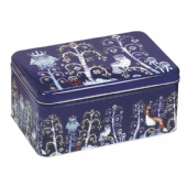 Decorative Rectangular Biscuit Tin with Lid