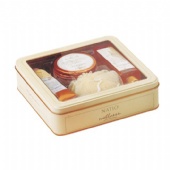 cosmetic tin box with clear lid