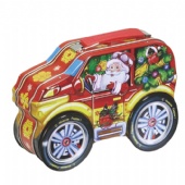 car shaped handle biscuit tin box