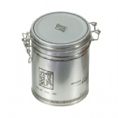 round tea tin box