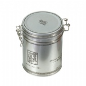 round tea and coffee tin box