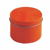 small round candle tin box