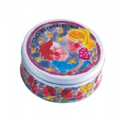 big round candle tin box