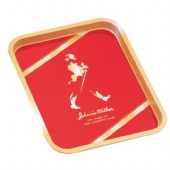 red metal tray