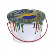 gift tin buckets with lid and handle