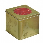 large square gift tin box