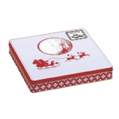 square tin box with lid