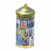 tea tin box with handle