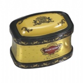 tea tin box with domed lid