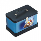 rectangular Lunch tin box with handle