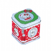 small square candle tin box with lid