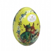 Easter egg shaped candy tin box