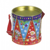 Christmas Holida Cookie Biscuit Empty Round Tin Box