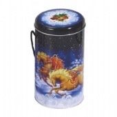 Round Christmas Gift Tin Boxes