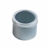 Small Metal Round Tin Box Packaging For Spice Storage With window Lid