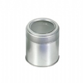 Screw Top Round Tin Cans With PVC Window