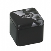 Square Gift Tin Boxes For Tea Caddy Containers With Lid Headphone Box