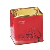 Small Square Airtight Black Tea Tin Canister With Inner Lid