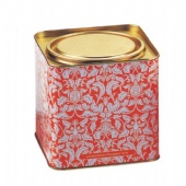 Small Square Airtight Black Tea Tin Box With Inner Lid