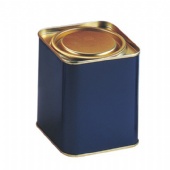 small Square Tin Box With Plug Lid