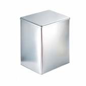 Sandblasting Plain Matte Finished Square Tea Tin Storage Box