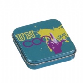 Blue Square Tin Box With Lids For Christmas Holiday Packaging