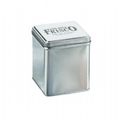 Square Metal Green Tea Tin With Stackable Lid