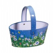 Oval Small Gift Packaging  oval Metal Lunch Tin bucket with handle