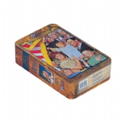 Tea Storage Rectangular Tin Box Double sides Printed With Matt Varnish