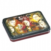 3d Embossed Metal Rectangular Tin Box With Hinged Lid