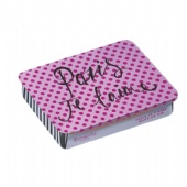 Customized Non-Toxic Printed Rectangular Metal Tin Box With Sliding Li